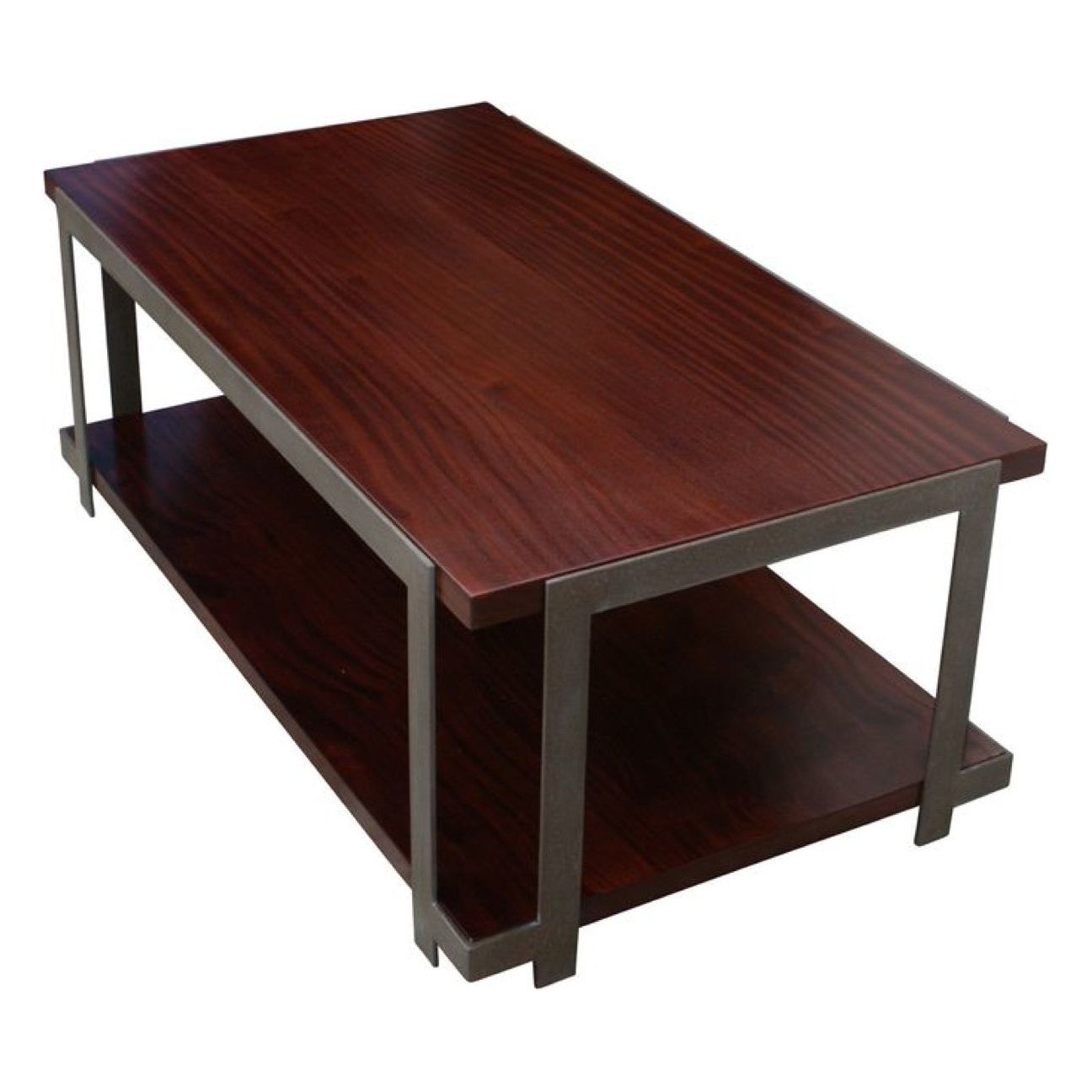 Organic Modern Industrial Coffee Table - Mortise & Tenon