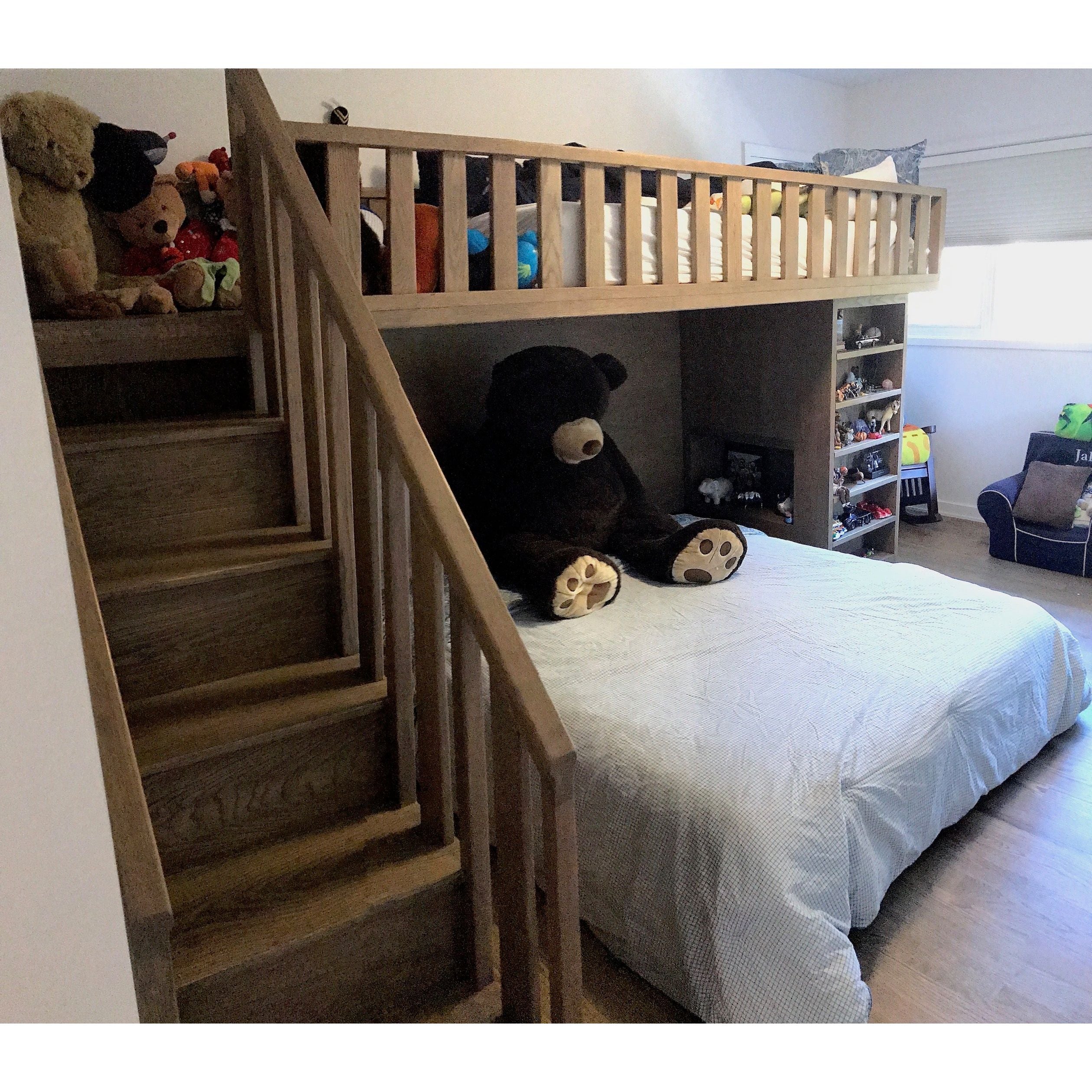 white oak bunk beds