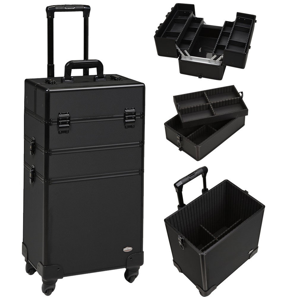 3 in 1 Professional Rolling Makeup Case – Yazmo