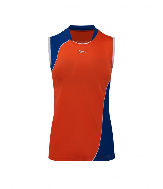 blue and orange baseball jersey