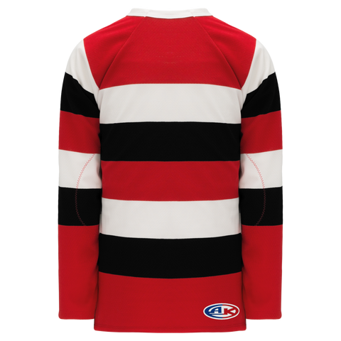 Athletic Knit H6500-414 House League Hockey Jersey - Red / Black / White