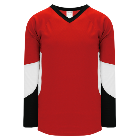 Athletic Knit H6500-426 House League Hockey Jersey - Avalanche Red Black  White