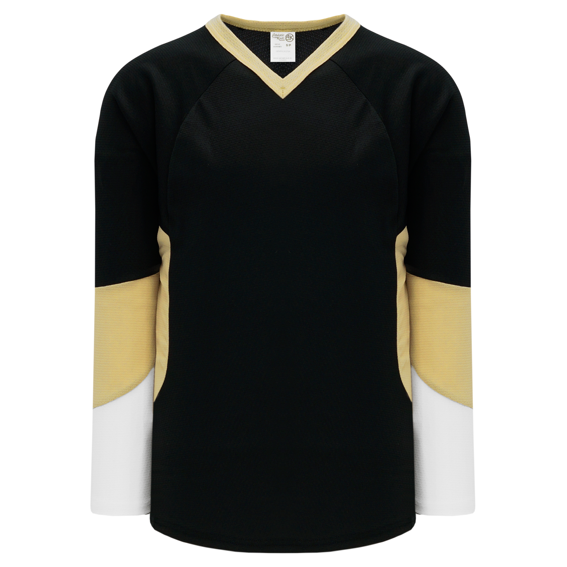 black and gold hockey jersey