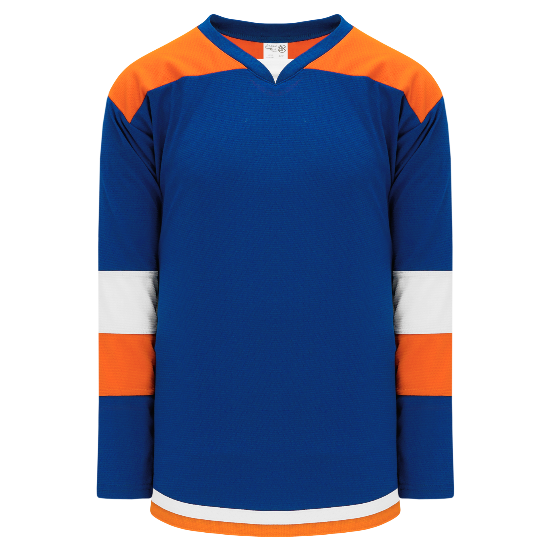 orange and blue hockey jersey