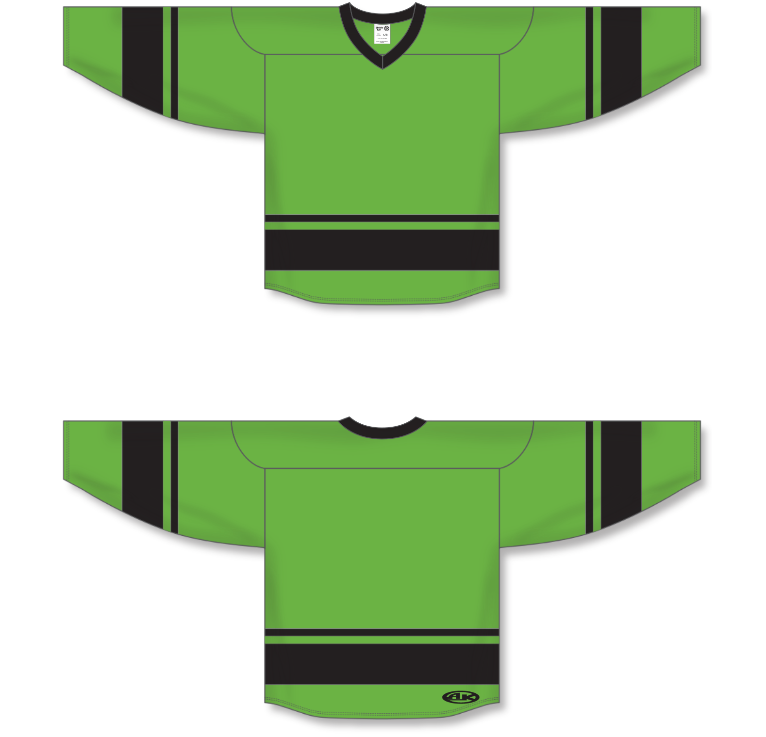 Athletic Knit Custom Kelly Green/Black/White 6600 Jersey – Discount Hockey