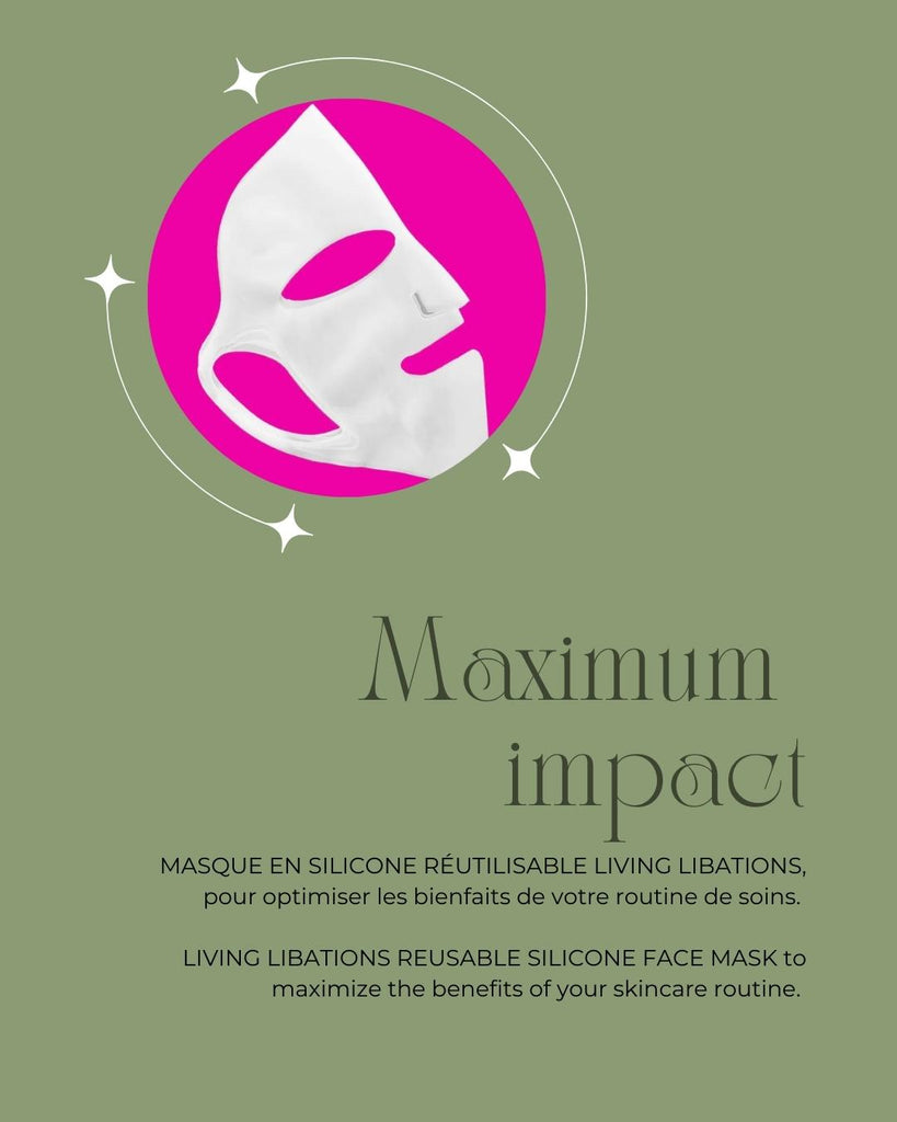 living libations hydrating silicone face mask