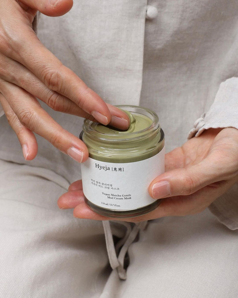 masque crème à la boue douce au matcha végétalien hyeja