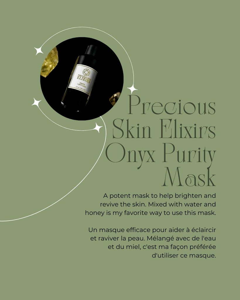 masque visage pureté onyx élixirs précieux pour la peau