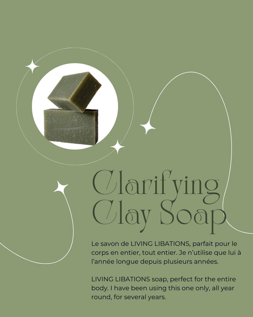 living libations clarifying clay soap
