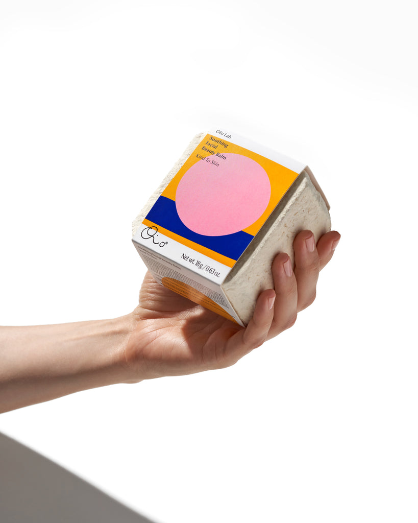 oio lab packaging box made from mushrooms
