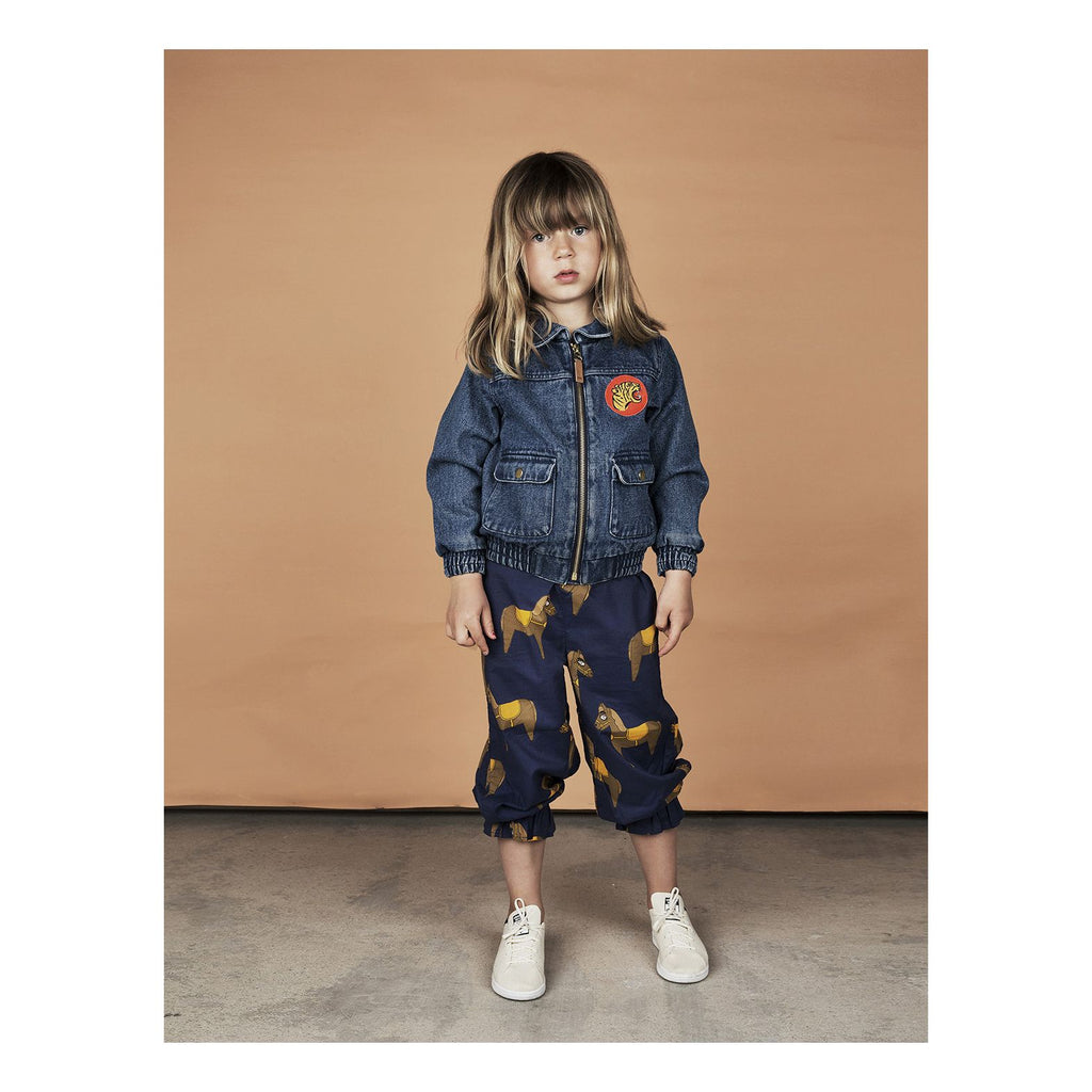 Mini Rodini Horse Navy Woven Bloomers | Cool Kids Clothes | Tiny Style