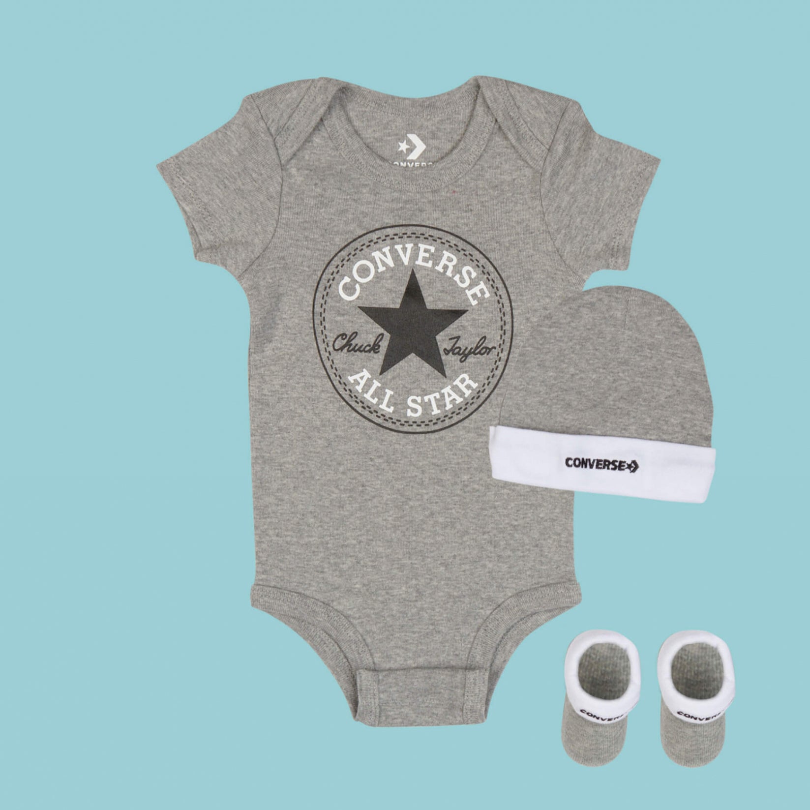 Baby Converse Chuck Taylor Set Heather Grey | Afterpay – Tiny Style