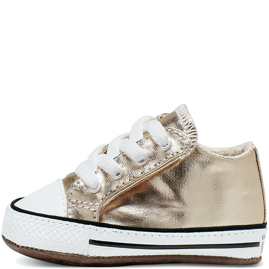 gold baby converse