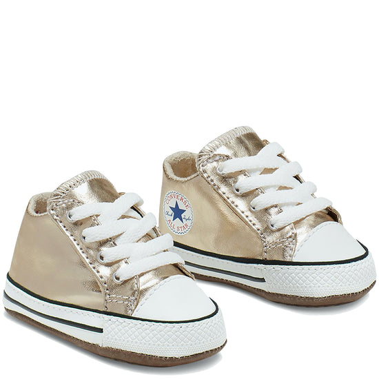gold baby converse