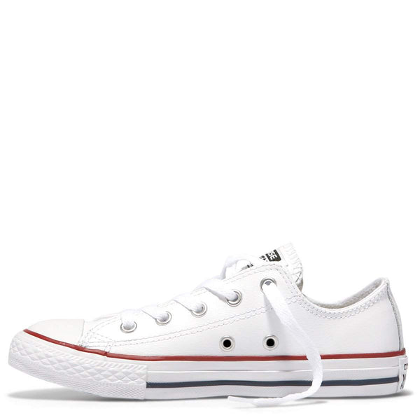 Converse Kids Chuck Taylor All Star Junior Low Top White Leather ...