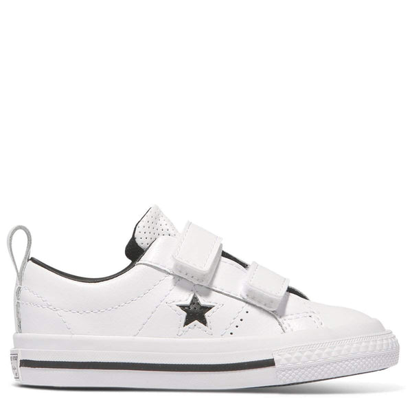 Converse Kids White One Star Leather 2V Toddler Low Top | Afterpay ...