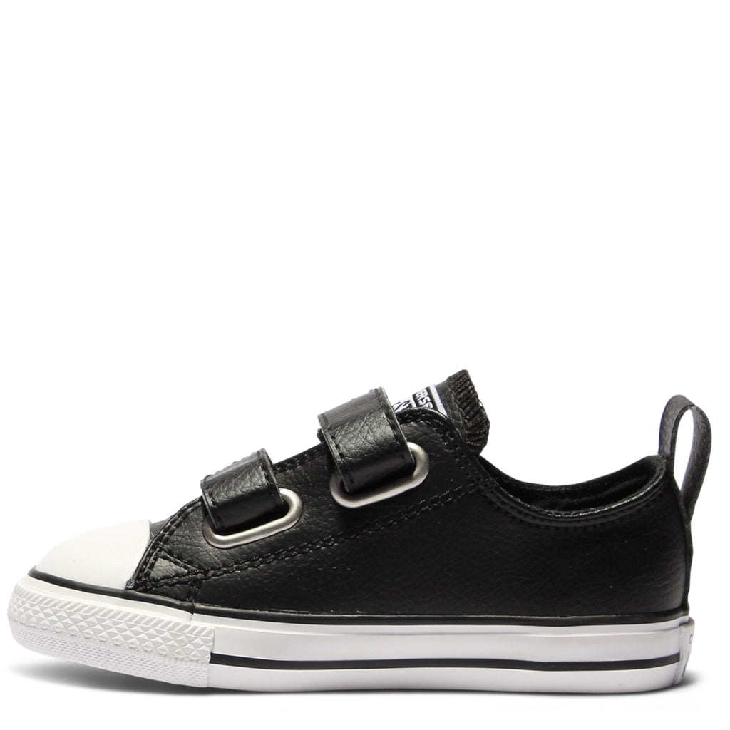 black leather toddler converse