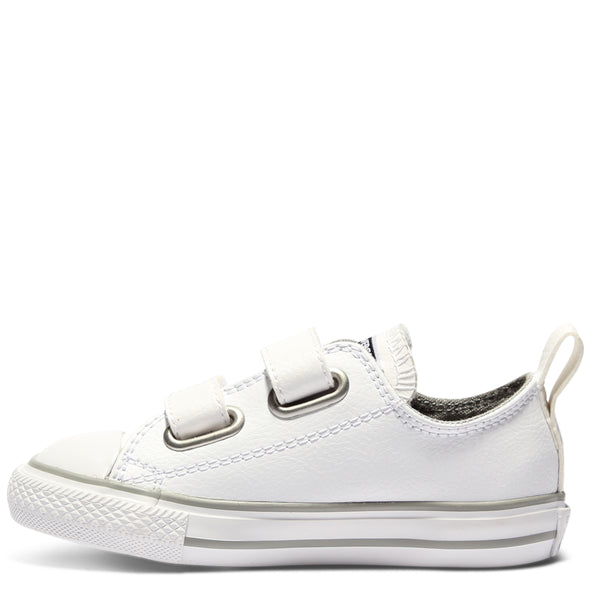 Converse Kids Chuck Taylor All Star Leather Toddler 2V White | Tiny ...
