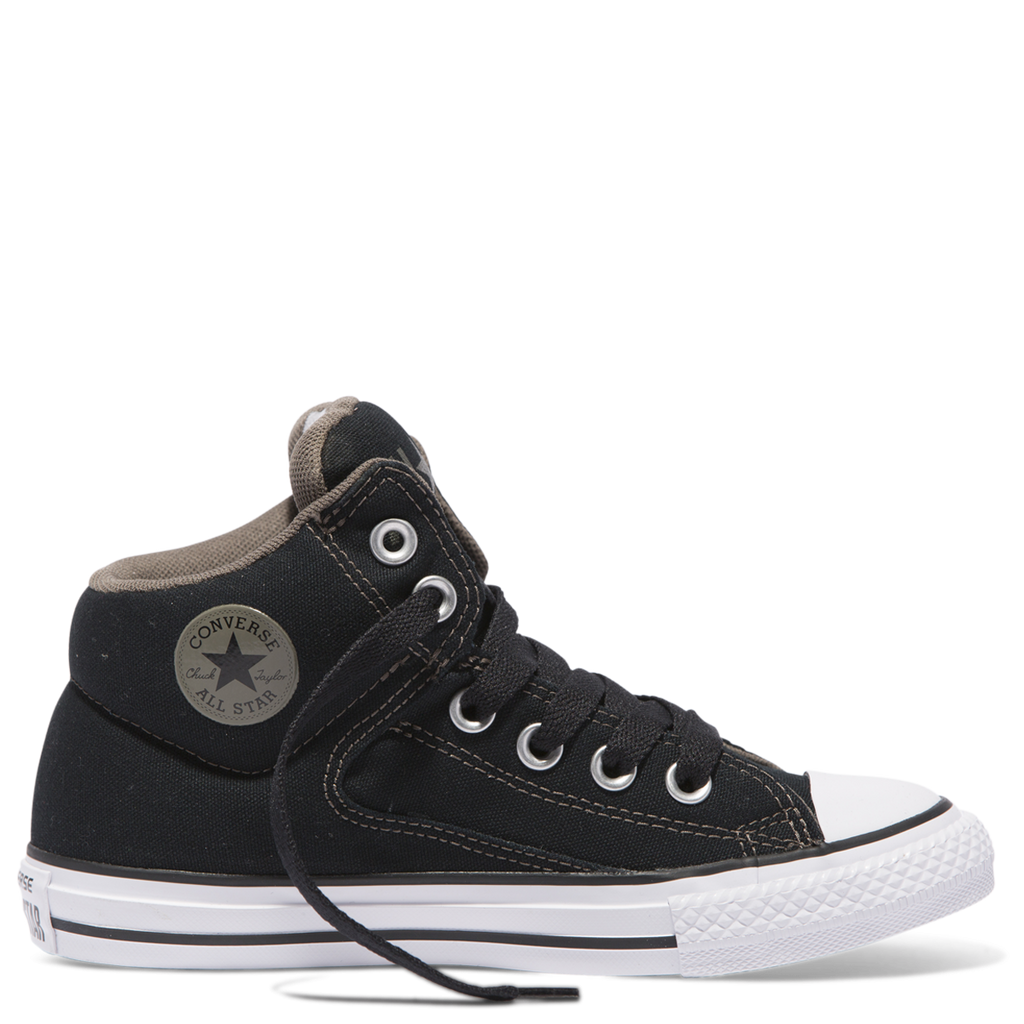 Converse Kids Chuck Taylor All Star High Street Youth Mid Black ...