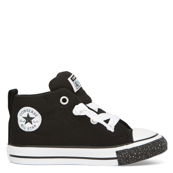 Converse Kids Chuck Taylor All Star Street Speckle Toe Toddler Mid Bla ...