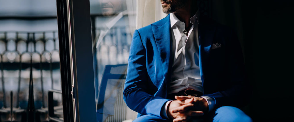 Man Sitting Wearing Tailored Suit Sydney