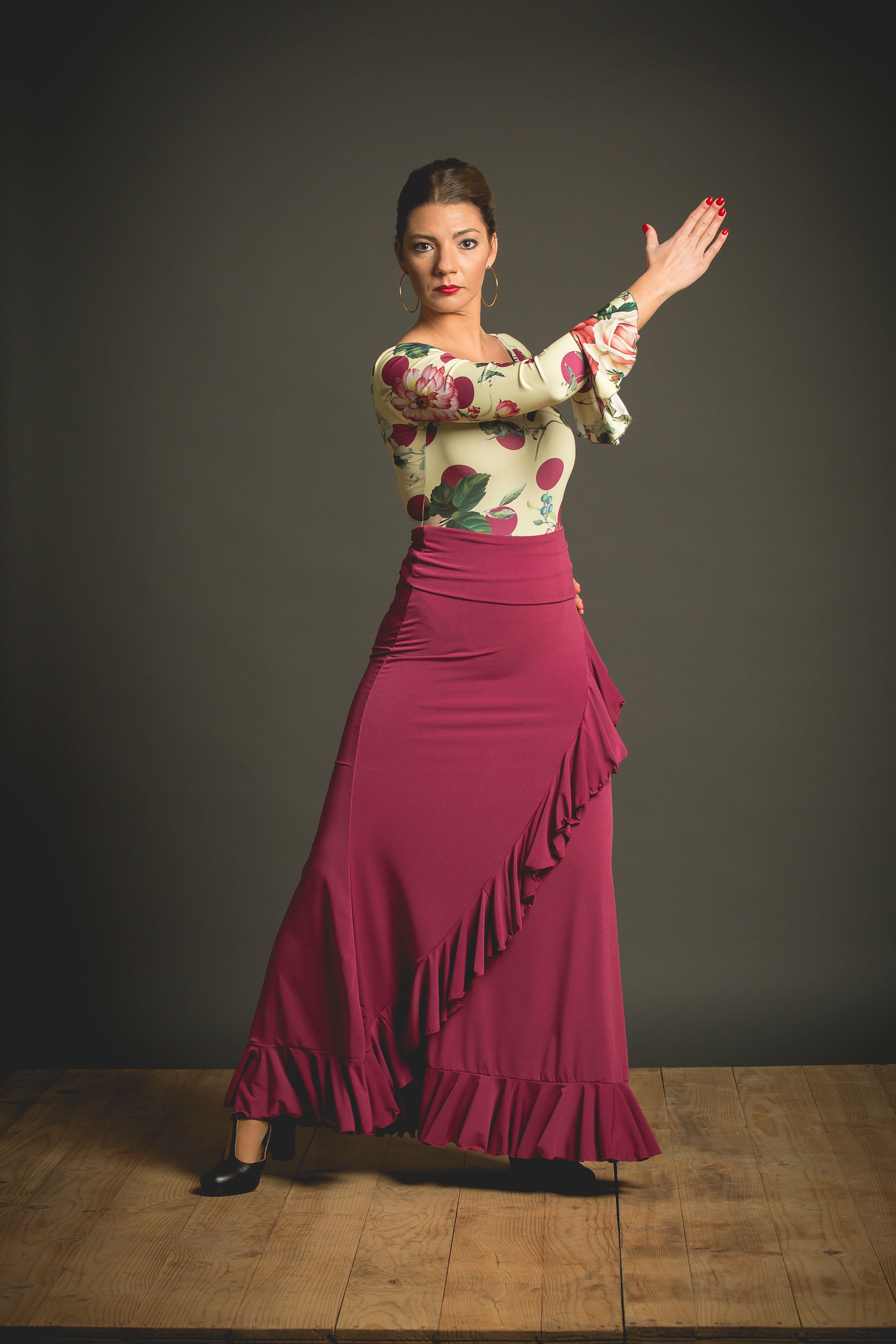 FALDA BAILE FLAMENCO MODELO VOLANTES