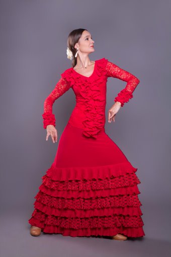 Falda flamenca mujer con volantes