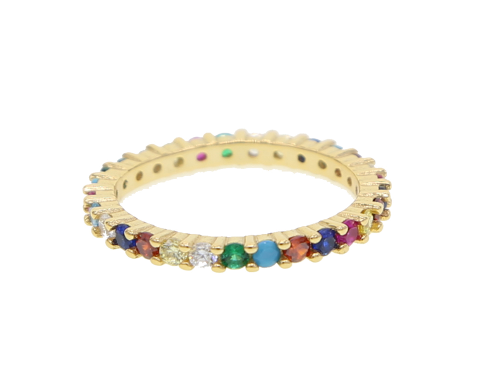 Cz Rainbow Eternity Ring – Harper & Jewels
