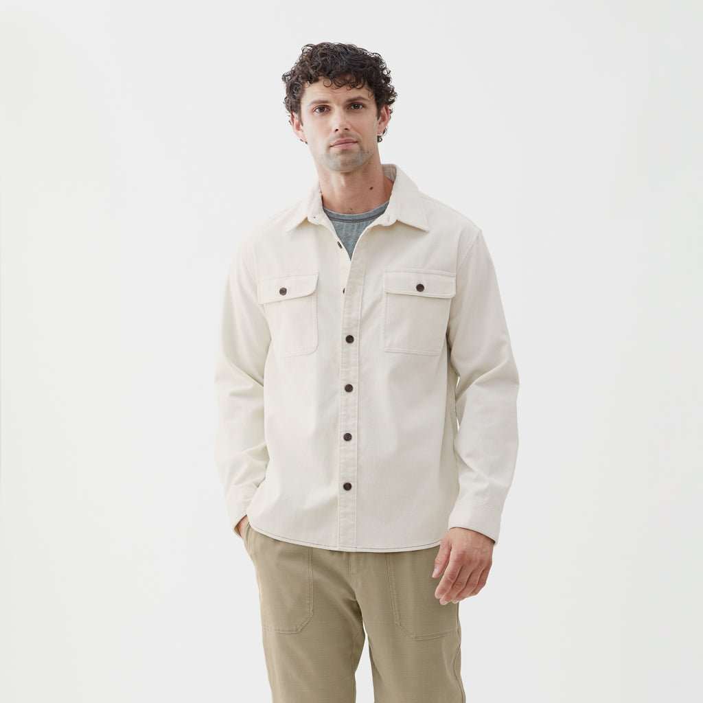 Image of Alex Corduroy Utility Overshirt - Jet Stream