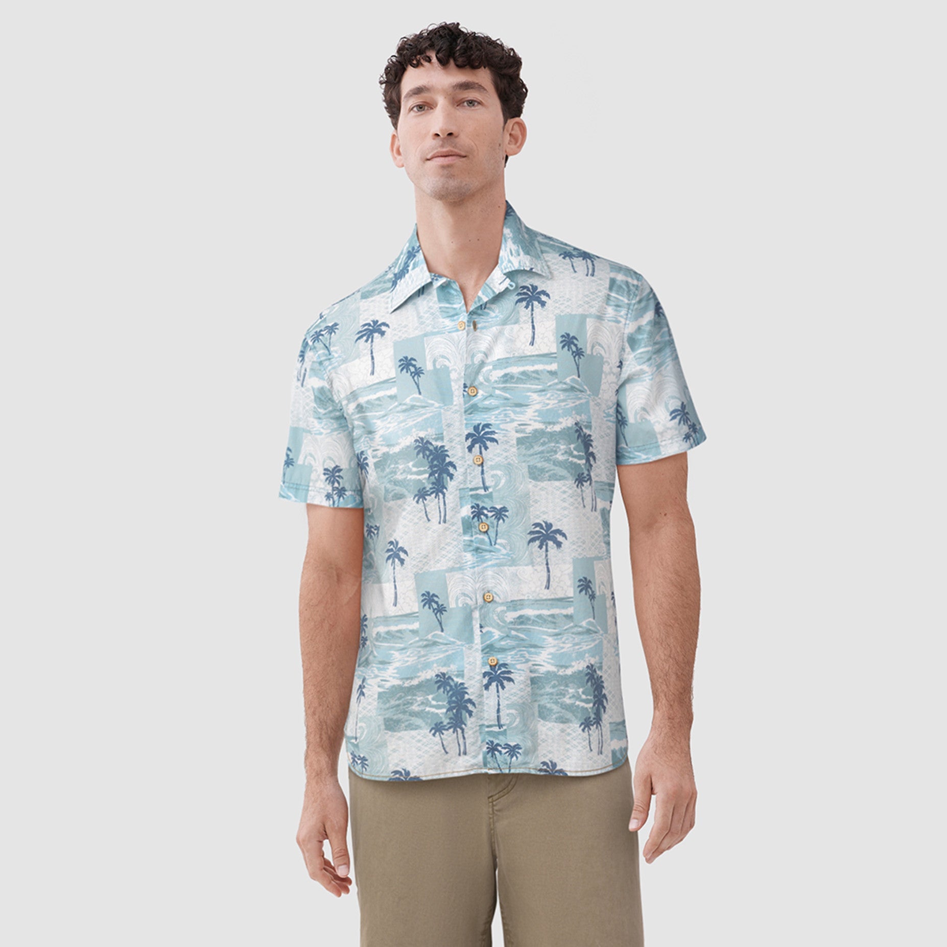 Image of Billy Wave Camp Shirt - Stone Blue