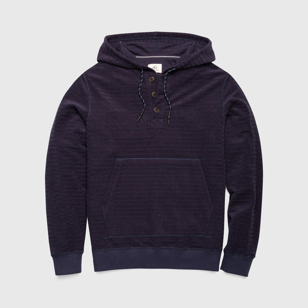 Ivan Waffle Thermal Hoodie - Navy Heather - Surfside Supply Co