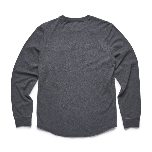 Salty Scoop Long Sleeve Jersey Tee - Heather Grey - Surfside