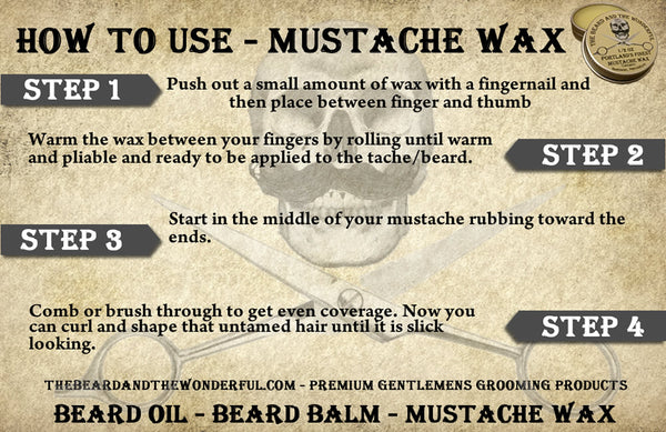 How to use mustache wax