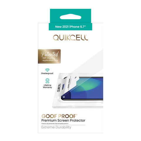 Protector de Pantalla de Vidrio Templado Quickcell para iPhone 15 Plus, Clear, Accesorios para Celulares