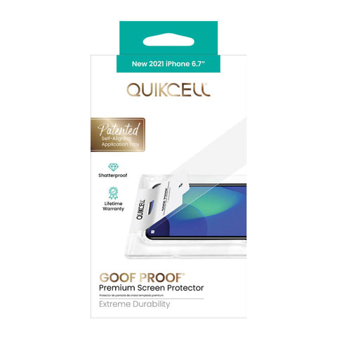 Protector de Pantalla de Vidrio Templado Quickcell para iPhone 15, Clear, Accesorios para Celulares