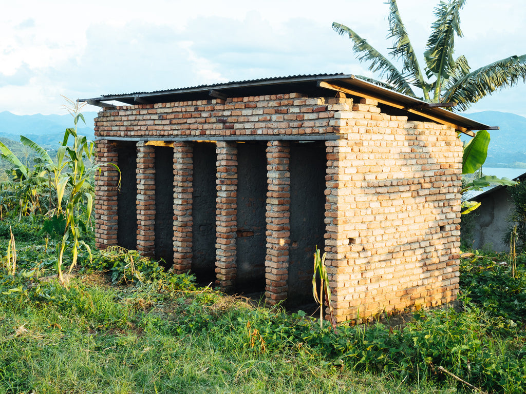 Toilet block at a school in Rwanda