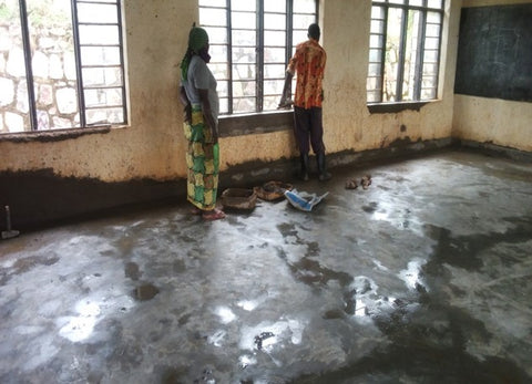 Rwanda Shye school floor after