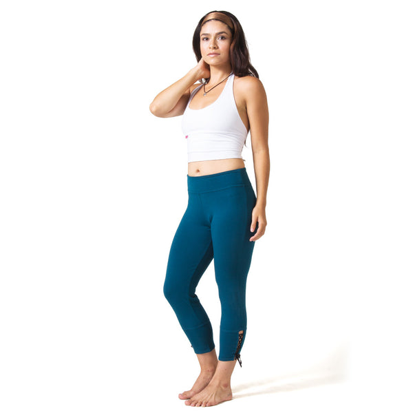 Love Lace-up Capri Leggings - Teal – Beckons Inspired Clothing