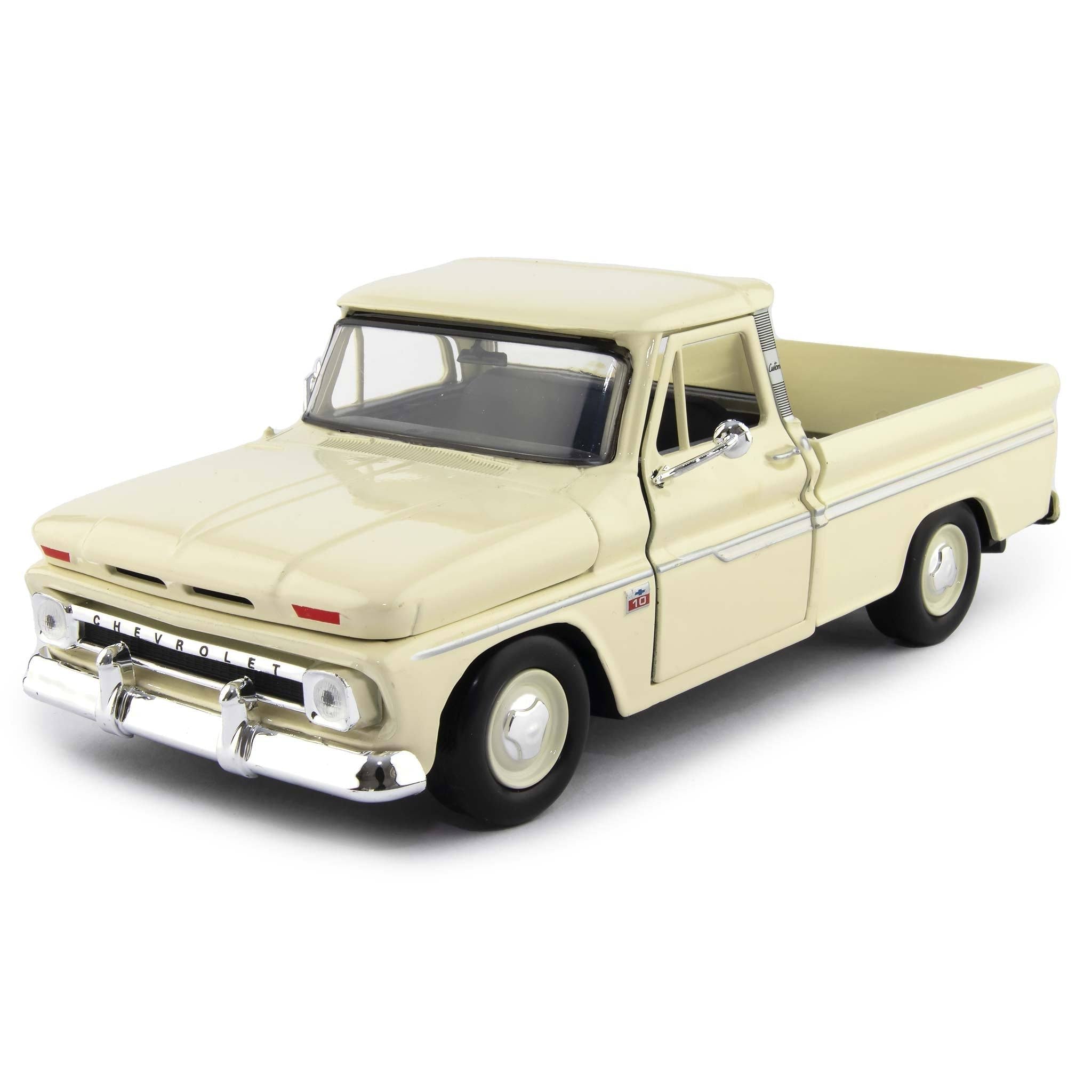 1966 Chevrolet C10 Fleetside Pickup Truck Red 1/24 Diecast Model Car by Motormax