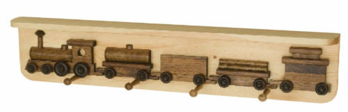 wooden train shelf