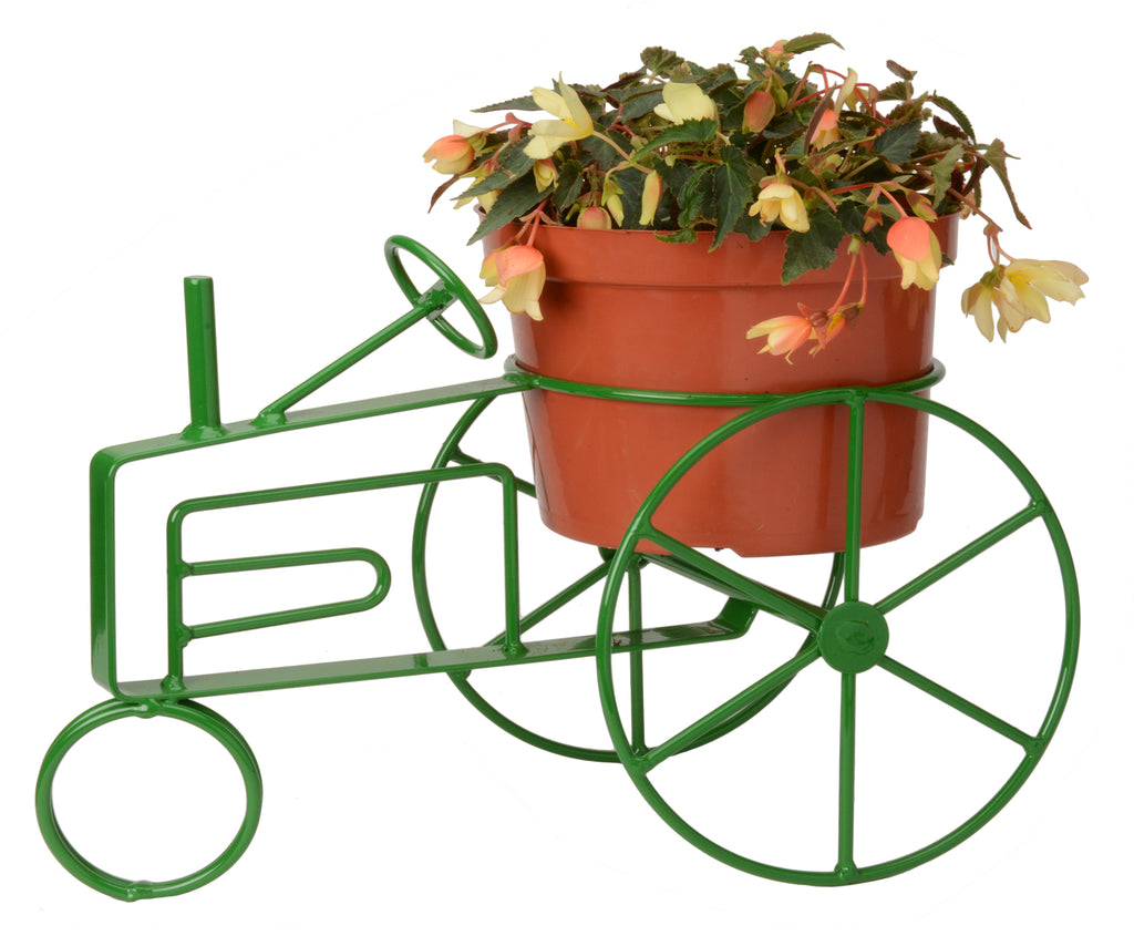 FARM TRACTOR PLANT STAND Wrought Iron  Flower  Pot  Holder  