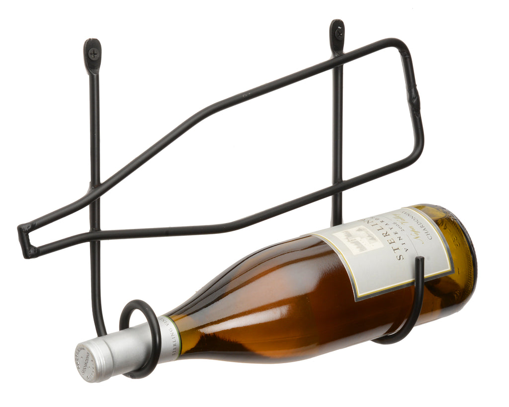 Wall Mount Wine Bottle Holder Amish Hand Forged Wrought Iron Rack