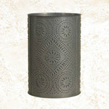 PUNCHED TIN WASTE BASKET Handcrafted in Colonial Country Diamond Pattern