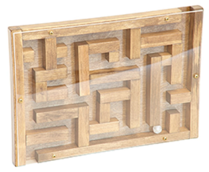 wooden marble maze toy