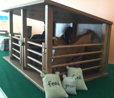 Horse Stable Wood Toy Amish Handmade Wooden