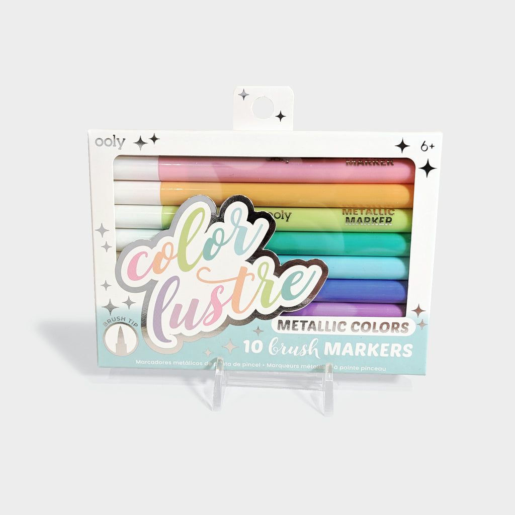 COLOR LUSTRE METALLIC COLORS BRUSH MARKERS - THE TOY STORE