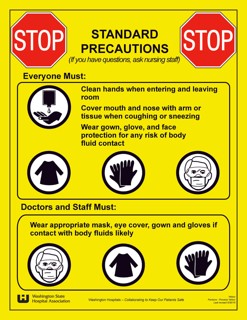 icolors of isolation signs