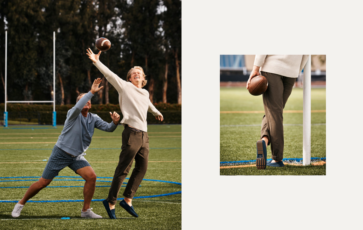 Jerry + Rick playing football