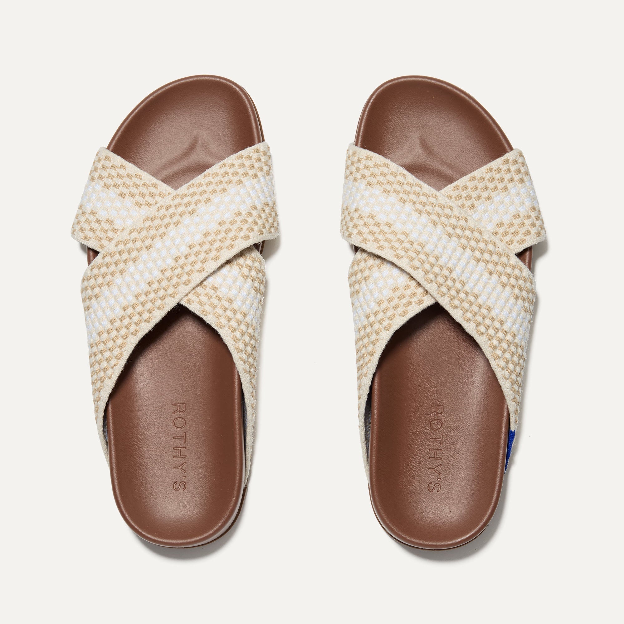 Rothys The Weekend Slide In White/neutral In Vanilla Cone