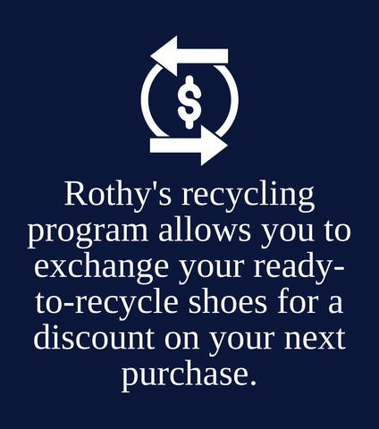 Rothy's recycling program allows you to exchange your ready-to-recycle shoes for a discount on your next purchase.